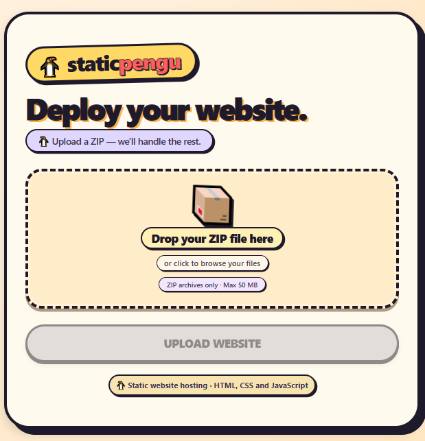 StaticPengu project interface